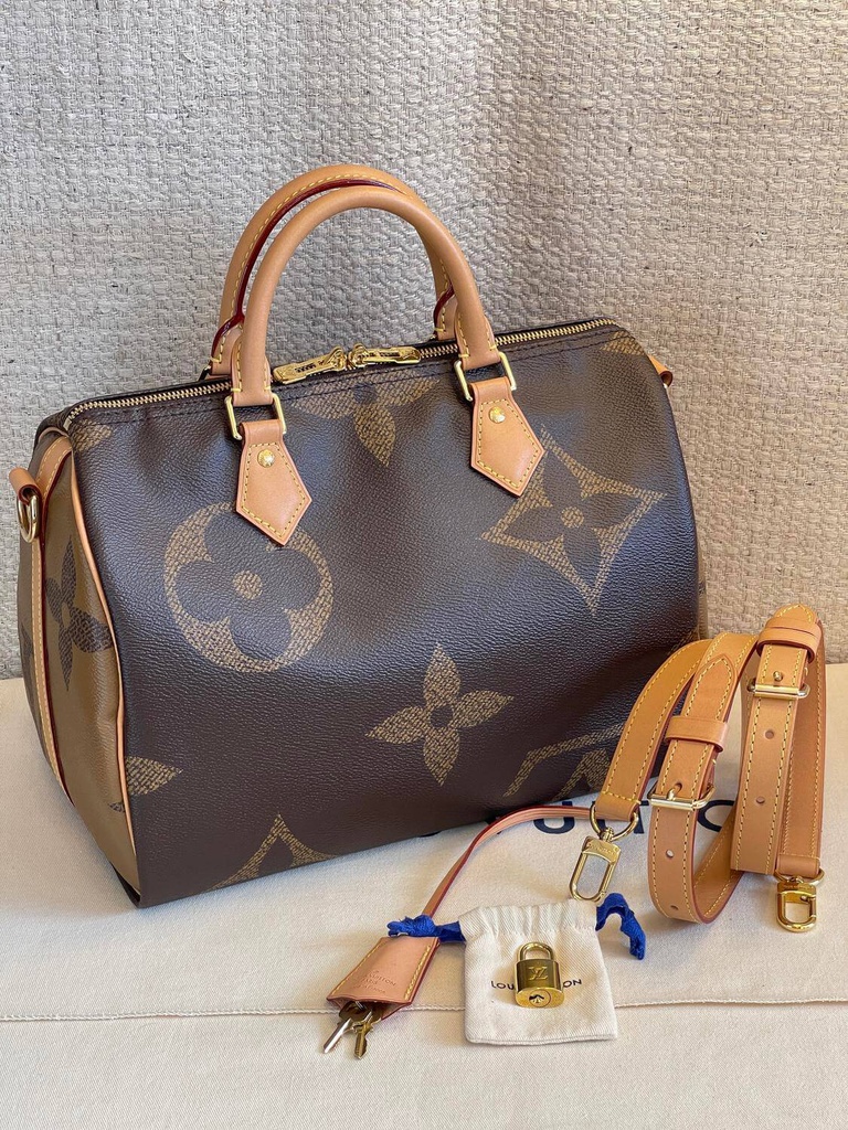 100 Original Louis Vuitton Speedy Limited Edition Giant Reverse